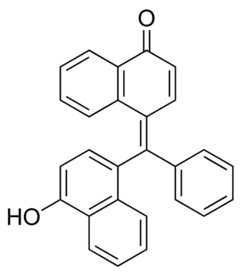 图片 α-萘酚醌苯基甲烷 [α-纳富妥苯]，α-Naphtholbenzein；indicator grade