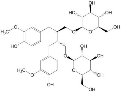 图片 异豆香脂素二葡萄糖苷 [亚麻木酚素]，Secoisolariciresinol diglucoside [SDG]；≥97% (HPLC)