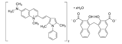 图片 恩波吡维铵双羟萘酸盐水合物 [扑蛲灵]，Pyrvinium pamoate salt hydrate；≥98% (HPLC)