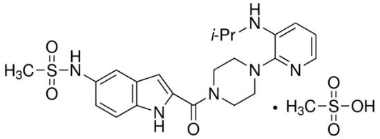 图片 甲磺酸地拉韦啶，Delavirdine mesylate；≥98% (HPLC)