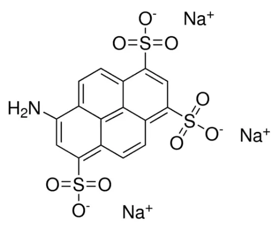 图片 8-氨基芘-1,3,6-三磺酸三钠盐，8-Aminopyrene-1,3,6-trisulfonic acid trisodium salt [APTS]；≥96.0% (HPCE), solid