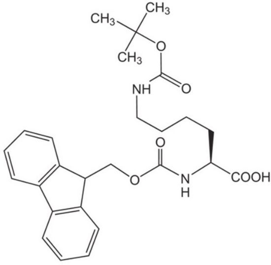 图片 Nα-芴甲氧羰基-Nε-叔丁氧羰基-L-赖氨酸，Fmoc-Lys(Boc)-OH；Novabiochem®, ≥99.0% (a/a)