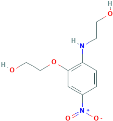 图片 N-[2-(2-羟基乙氧基)-4-硝基苯基]乙醇胺，2-((2-(2-Hydroxyethoxy)-4-nitrophenyl)amino)ethanol