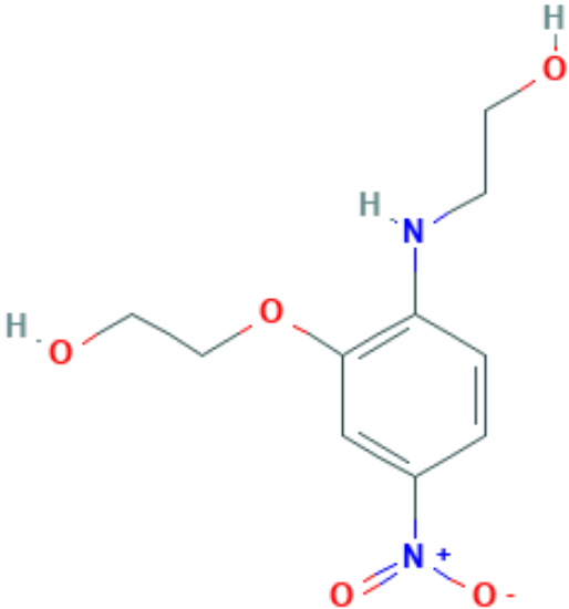 图片 N-[2-(2-羟基乙氧基)-4-硝基苯基]乙醇胺，2-((2-(2-Hydroxyethoxy)-4-nitrophenyl)amino)ethanol