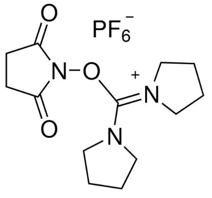 图片 二吡咯烷基(N-琥珀酰亚氨氧基)碳鎓六氟磷酸盐，Dipyrrolidino(N-succinimidyloxy)carbenium hexafluorophosphate [HSPyU]；≥98.0% (CHN)