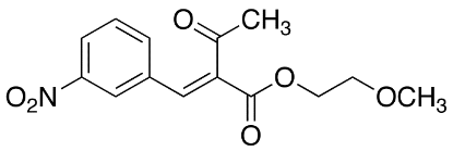 图片 2-(3-硝基亚苄基)乙酰乙酸2-甲氧基乙酯，2-Methoxyethyl 2-(3-Nitrobenzylidene)acetoacetate