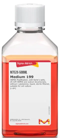 图片 199培养基 [M199培养基]，Medium 199；HEPES Modification, with Earle′s salts, 25 mM HEPES and sodium bicarbonate, without L-glutamine, liquid, sterile-filtered, suitable for cell culture