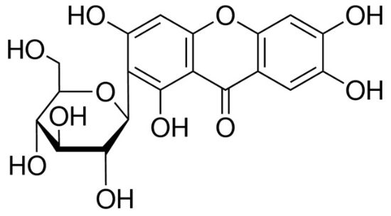 图片 芒果苷，Mangiferin Mangifera indica [MGF]；analytical standard, ≥98.0% (TLC)