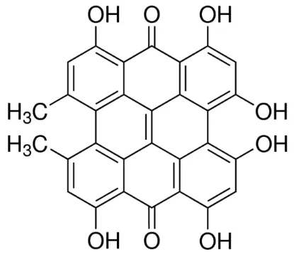 图片 金丝桃素来源于贯叶连翘，Hypericin from Hypericum perforatum；~95% (HPLC)