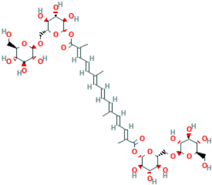 图片 栀子黄色素 [西红花苷I]，Gardenia Yellow [Crocin I]；≥98.0%