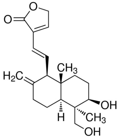 图片 14-脱氧-11,12-双脱氢穿心莲内酯，14-Deoxy-11,12-didehydroandrographolide；analytical standard, ≥95% (HPLC)