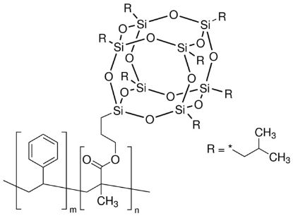 图片 聚[(丙基甲基丙烯酰-七异丁基-PSS)-co-苯乙烯)，Poly[(propylmethacryl-heptaisobutyl-PSS)-co-styrene]；PSS 45 wt. % (POSS)