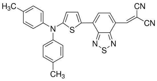 图片 2-{[7-(5-N,N-二甲苯基氨基噻吩-2-基)-2,1,3-苯并噻二唑-4-基]亚甲基}丙二腈，2-{[7-(5-N,N-Ditolylaminothiophen-2-yl)-2,1,3-benzothiadiazol-4-yl]methylene}malononitrile [DTDCTB]；99% (HPLC)