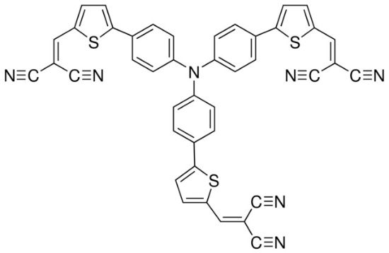 图片 三[4-(5-二氰基亚甲基甲基-2-噻吩基)苯基]胺，Tris[4-(5-dicyanomethylidenemethyl-2-thienyl)phenyl]amine [TDCV-TPA]；97%