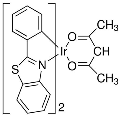 图片 双(2-苯并[b]噻吩-2-基吡啶)(乙酰丙酮)铱(III)，Bis(2-benzo[b]thiophen-2-ylpyridine)(acetylacetonate)iridium(III) [Ir(BT)2(acac)]；Aldrich*CPR