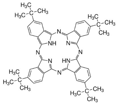 图片 2,9,16,23-四叔丁基-29H,31H-酞菁，2,9,16,23-Tetra-tert-butyl-29H,31H-phthalocyanine；Dye content 97 %