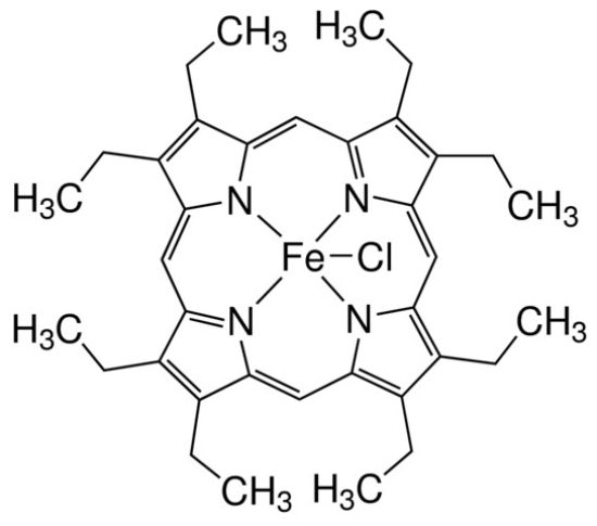 图片 氯(2,3,7,8,12,13,17,18-辛乙基啉)铁(III)，2,3,7,8,12,13,17,18-Octaethyl-21H,23H-porphine iron(III) chloride