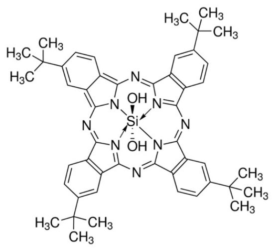 图片 二氢氧化硅 2,9,16,23-四叔丁基-29H,31H-酞菁，Silicon 2,9,16,23-tetra-tert-butyl-29H,31H-phthalocyanine dihydroxide；Dye content 80 %