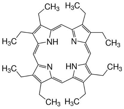 图片 2,3,7,8,12,13,17,18-八乙基-21H,23H-卟吩，2,3,7,8,12,13,17,18-Octaethyl-21H,23H-porphine；97%