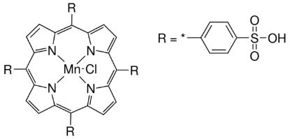 图片 5,10,15,20-四(4-磺酰苯基)-21H,23H-卟吩氯化锰(III)，5,10,15,20-Tetrakis(4-sulfonatophenyl)-21H,23H-porphine manganese(III) chloride；Dye content 70 %