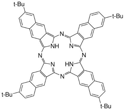 图片 2,11,20,29-四叔丁基-2,3-萘酞菁，2,11,20,29-Tetra-tert-butyl-2,3-naphthalocyanine；Dye content 97 %