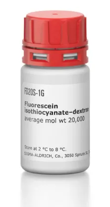 图片 异硫氰酸荧光素-葡聚糖，Fluorescein isothiocyanate–dextran [FITC–Dextran]；average mol wt 20,000