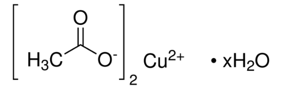 图片 乙酸铜一水合物，Copper(II) acetate monohydrate；for analysis EMSURE® ACS, 99.0-102.0% (iodometric)