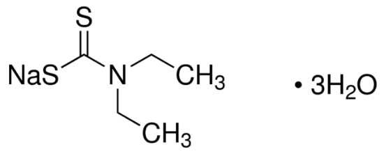 图片 二乙基二硫代氨基甲酸钠三水合物，Sodium diethyldithiocarbamate trihydrate；(reagent for copper) GR for analysis ACS