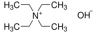 图片 四乙基氢氧化铵溶液，Tetraethylammonium hydroxide solution [TEAOH]；~1.0 M (CH3CH2)4NOH in H2O, electrochemical grade