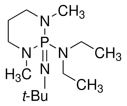 图片 2-叔丁基亚氨基-2-二乙基氨基-1,3-二甲基全氢-1,3,2-二氮杂磷，2-tert-Butylimino-2-diethylamino-1,3-dimethylperhydro-1,3,2-diazaphosphorine [BEMP]；purum, ≥98.0% (GC)