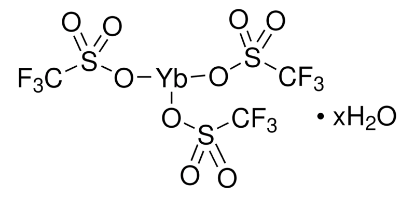 图片 三氟甲烷磺酸镱水合物，Ytterbium(III) trifluoromethanesulfonate hydrate [Yb(OTf)3]；Yb 25-28 % (approx.)