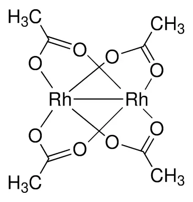 图片 二聚醋酸铑，Rhodium(II) acetate dimer [Rh2(OAc)4]；powder