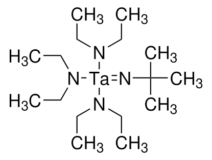 图片 三(二乙基氨基)叔丁酰胺钽，Tris(diethylamido)(tert-butylimido)tantalum(V) [TBTDET]；packaged for use in deposition systems