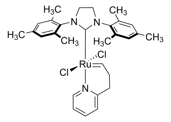 图片 二氯[1,3-双(2,4,6-三甲基苯基)-2-咪唑烷亚基][3-(2-吡啶基)亚丙基]钌(II)，Grubbs Catalyst® M360