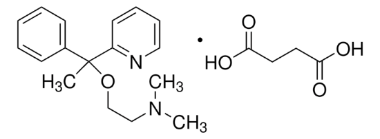 图片 多西拉敏琥珀酸盐，Doxylamine succinate salt；Pharmaceutical Secondary Standard; Certified Reference Material