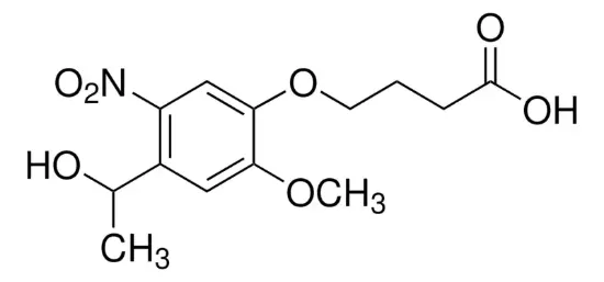 图片 4-[4-(1-羟乙基)-2-甲氧基-5-硝基苯氧基]丁酸，4-[4-(1-Hydroxyethyl)-2-methoxy-5-nitrophenoxy]butyric acid；≥98.0% (HPLC)