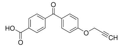 图片 4-(4-(丙-2-炔-1-基氧基)苯甲酰基)苯甲酸，4-(4-(Prop-2-yn-1-yloxy)benzoyl)benzoic acid；≥95%