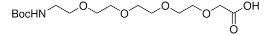 图片 N-叔丁氧羰基-四聚乙二醇-乙酸，BocNH-PEG4-acid；liquid