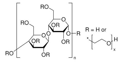 图片 羟乙基纤维素，Hydroxyethyl-cellulose [HEC]；viscosity 90-160 cP, 5 % in H2O(25 °C)