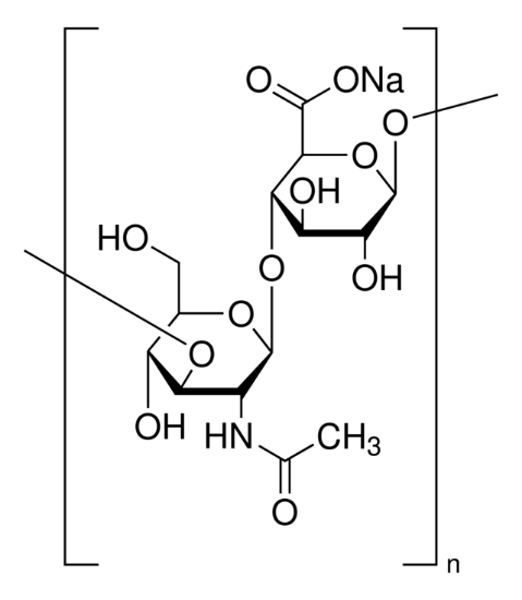 图片 透明质酸钠盐来源于马链球菌，Hyaluronic acid sodium salt from Streptococcus equi；mol wt 1,000,000-1,250,000