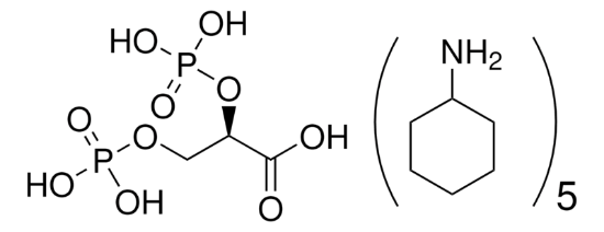 图片 2,3-二磷酸-D-甘油酸五环己铵盐，2,3-Diphospho-D-glyceric acid penta(cyclohexylammonium) salt [DPG]；≥97% (TLC)