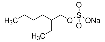 图片 2-乙基己基硫酸酯钠盐，Sodium 2-ethylhexyl sulfate；~50% in H2O