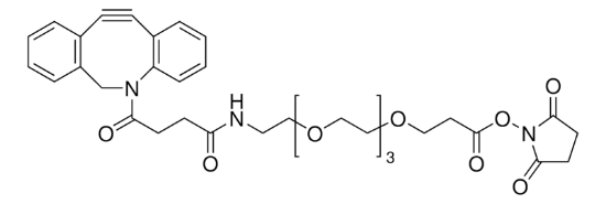 图片 二苯基环辛炔-PEG4-氢化琥珀酰亚胺酯，Dibenzocyclooctyne-PEG4-N-hydroxysuccinimidyl ester；≥90%