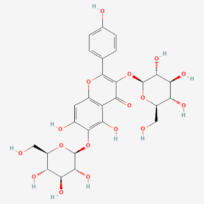 图片 6-羟基山柰酚-3,6-二-O-葡萄糖苷，6-Hydroxykaempferol 3,6-diglucoside