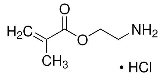 图片 2-氨基乙基甲基丙烯酸酯盐酸盐，2-Aminoethyl methacrylate hydrochloride [AMA]；contains ~500 ppm phenothiazine as stabilizer, 90%