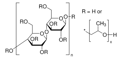 图片 羟丙基纤维素，Hydroxypropyl cellulose [HPC]；average Mw ~370,000, powder, 20 mesh particle size (99% through)