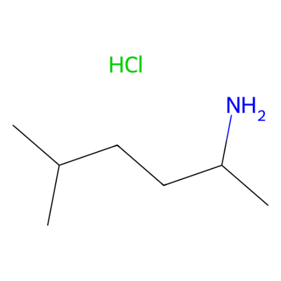 图片 2-氨基-5-甲基己烷盐酸盐，2-Amino-5-methylhexane Hydrochloride；≥98%