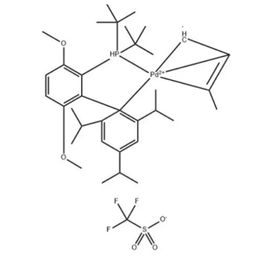 图片 烯丙基(2-二叔丁基膦-2',4',6'-三异丙基联苯)三氟甲磺酸钯(II)，tBuXPhos Pd(allyl)OTf；≥98%