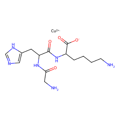 图片 蓝铜胜肽 [蓝铜肽, 三肽-1铜]，Copper tripeptide-1 [GHK-Cu]；≥98.0%