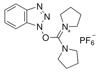图片 O-(苯并三唑-1-基)-N,N,N′,N′-二(四亚甲基)六氟磷酸脲，O-(Benzotriazol-1-yl)-N,N,N′,N′-bis(tetramethylene)uronium hexafluorophosphate [HBPyU]；≥98.0%